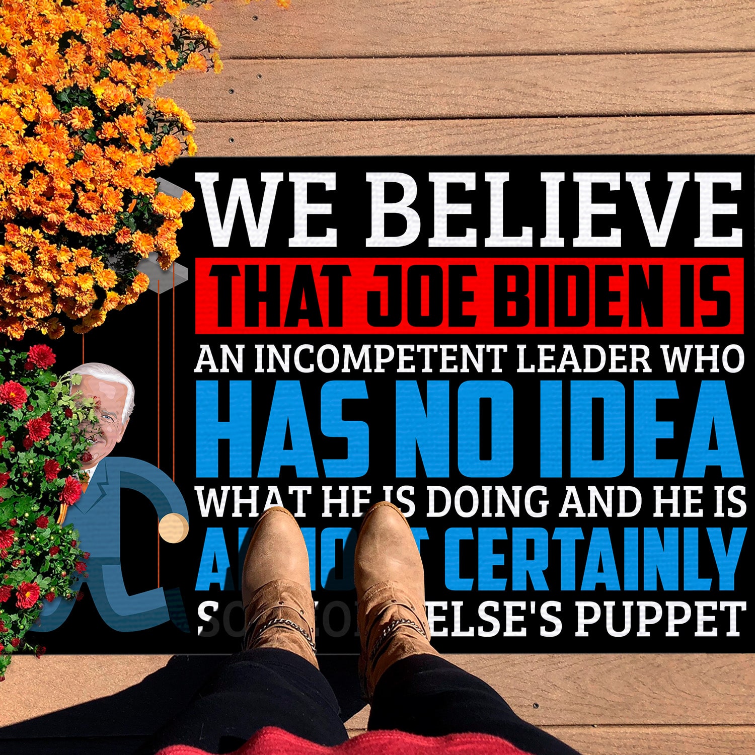 2O. We Believe Doormat mockup 7