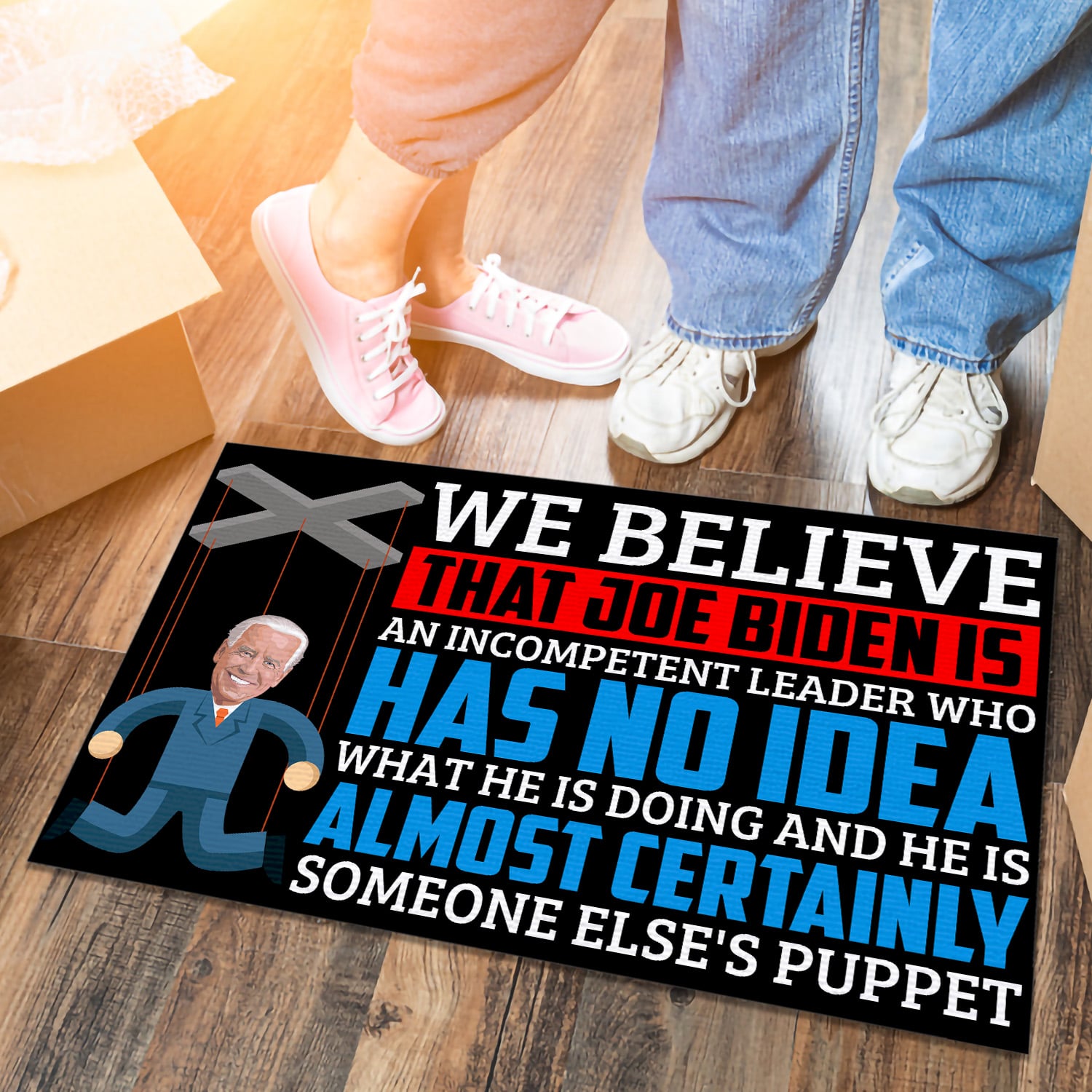 2O. We Believe Doormat mockup 6