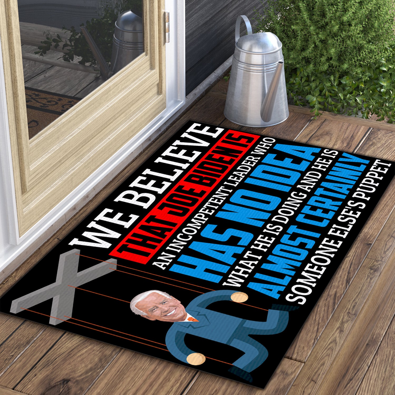2O. We Believe Doormat Mockup 3
