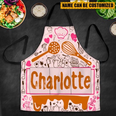 Personalized Baking Aprons For Women, Baking Aprons Cute, Funny Kitchen Apron Gifts, Cooking Apron For Mom