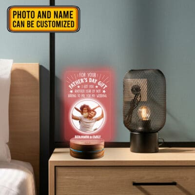 Alternative view of Personalized Photo Wedding Gifts For Your Father's Day Gift LED Night Light Multi Color - Bedroom Decor