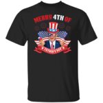 6VT. Biden Merry 4th Of Father 3, Black, Unisex T-Shirt