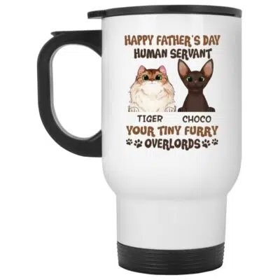 14 oz. White Travel Mug