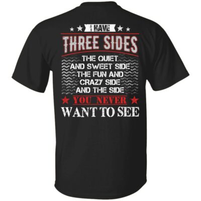 Three Side 2, Black, Unisex T-Shirt
