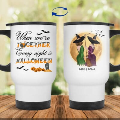 14 oz. White Travel Mug