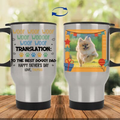 14 oz. Silver Travel Mug