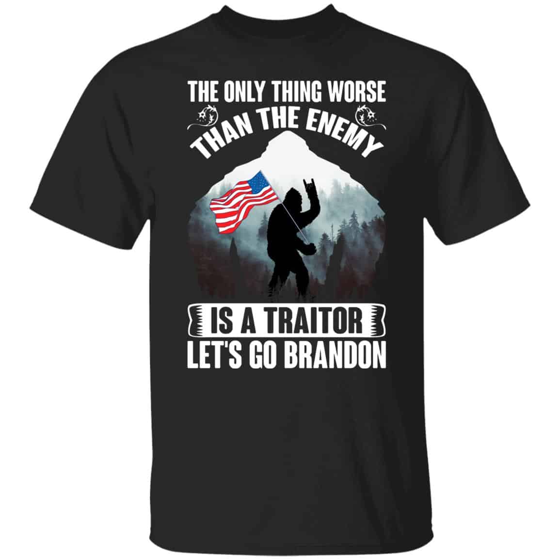 2VT. Bigfoot The Only Thing Worse 3, Black, Unisex T-Shirt