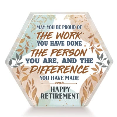 Hexagon Acrylic Plaque