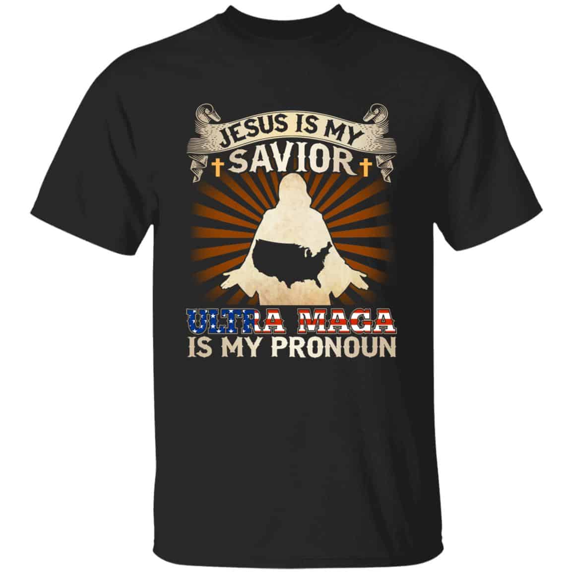 1VT. Ultra Maga Is My Pronoun 3, Black, Unisex T-Shirt