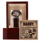 Daddy I Am Counting Down The Seconds Until I Can Meet You Openwork Watch - Dad To Be Gifts From Baby