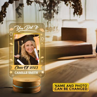 Alternative view of Personalized Photo Class of 2023 You Did It Graduation Night Light - Graduation gifts for Her Him - Custom Senior 2023 Photo Gifts