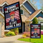 3VT. Running The Country Flag Garden & House Mockup 3