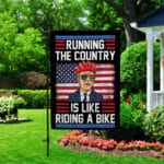 3VT. Running The Country Flag Garden Flag Mockup 2