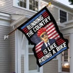 3VT. Running The Country Flag House Flag Mockup 6