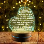 The Day I Lost You I Also Lost Me Love Couple Heart Night Light - Gifts for Wife Husband Girlfriend Boyfriend LED Light