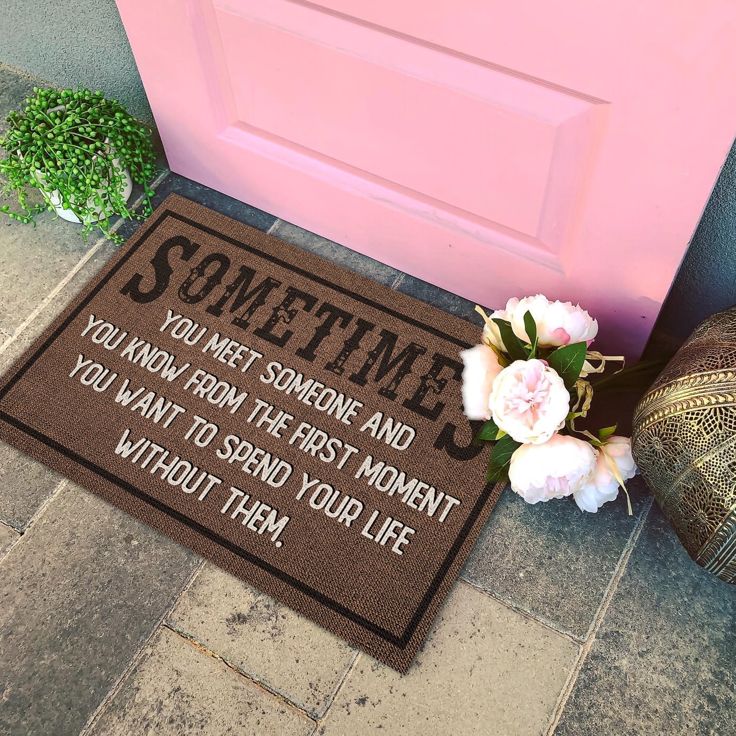 10P. Someone find someone Doormat mockup 4