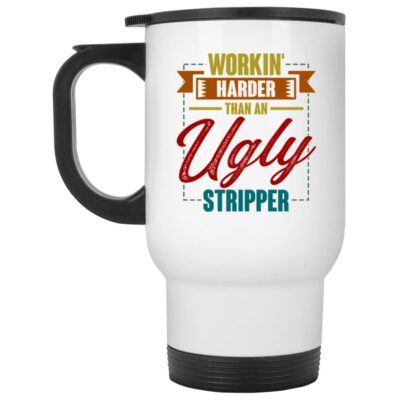 14 oz. White Travel Mug