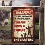 5VT. Warning You Are No Longer (Sample Design 1) Metal Sign Mockup 7