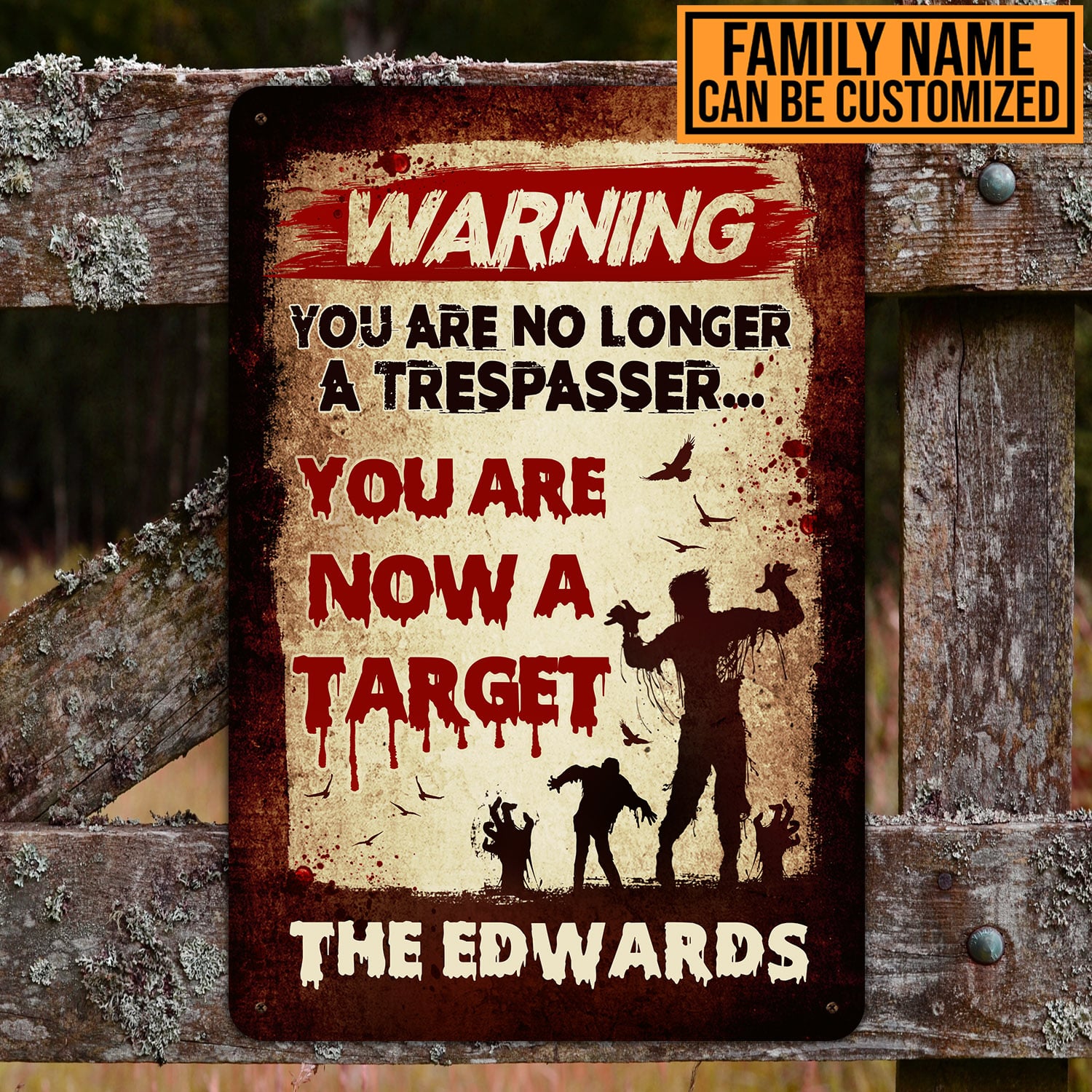 5VT. Warning You Are No Longer metal sign mk1