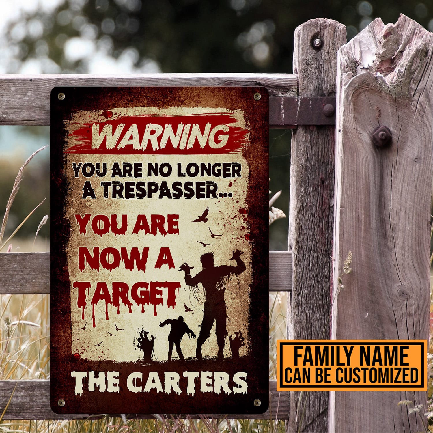 5VT. Warning You Are No Longer metal sign mk2