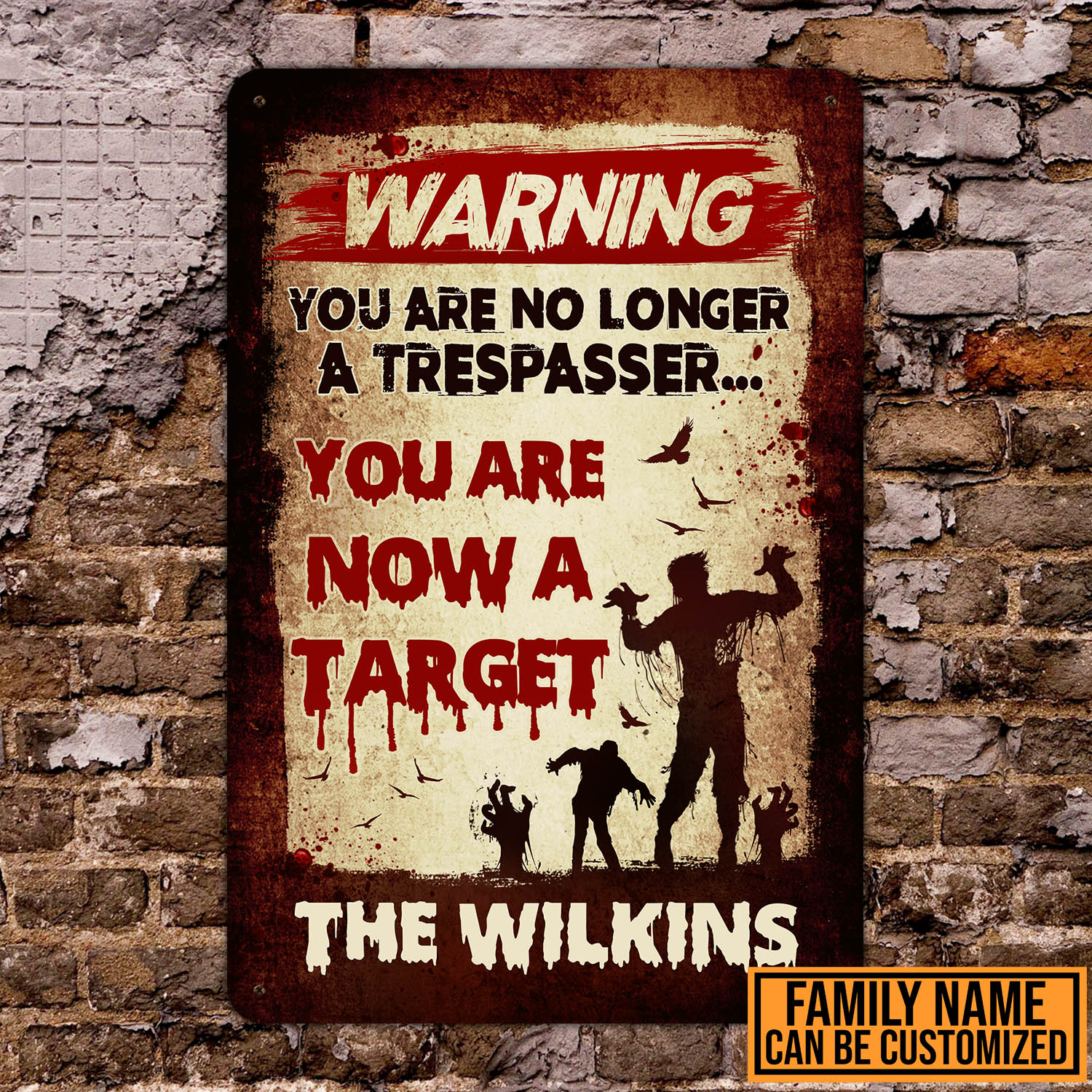 5VT. Warning You Are No Longer metal sign mk3