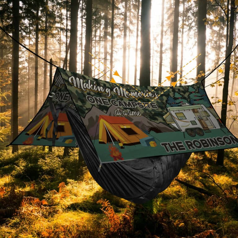 Personalized Camper Camping Tent Tarp Making Memories One Campsite All