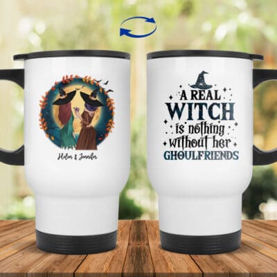 14 oz. White Travel Mug