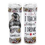 Skinny Tumbler Mockup Simple 3VT. I Teach Therefore