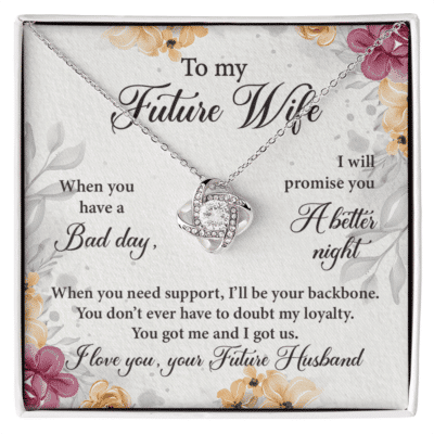 To My Future Wife From Future Husband Message Card Pendant Necklace Jewelry - Love Couple Christmas Gifts for Wife