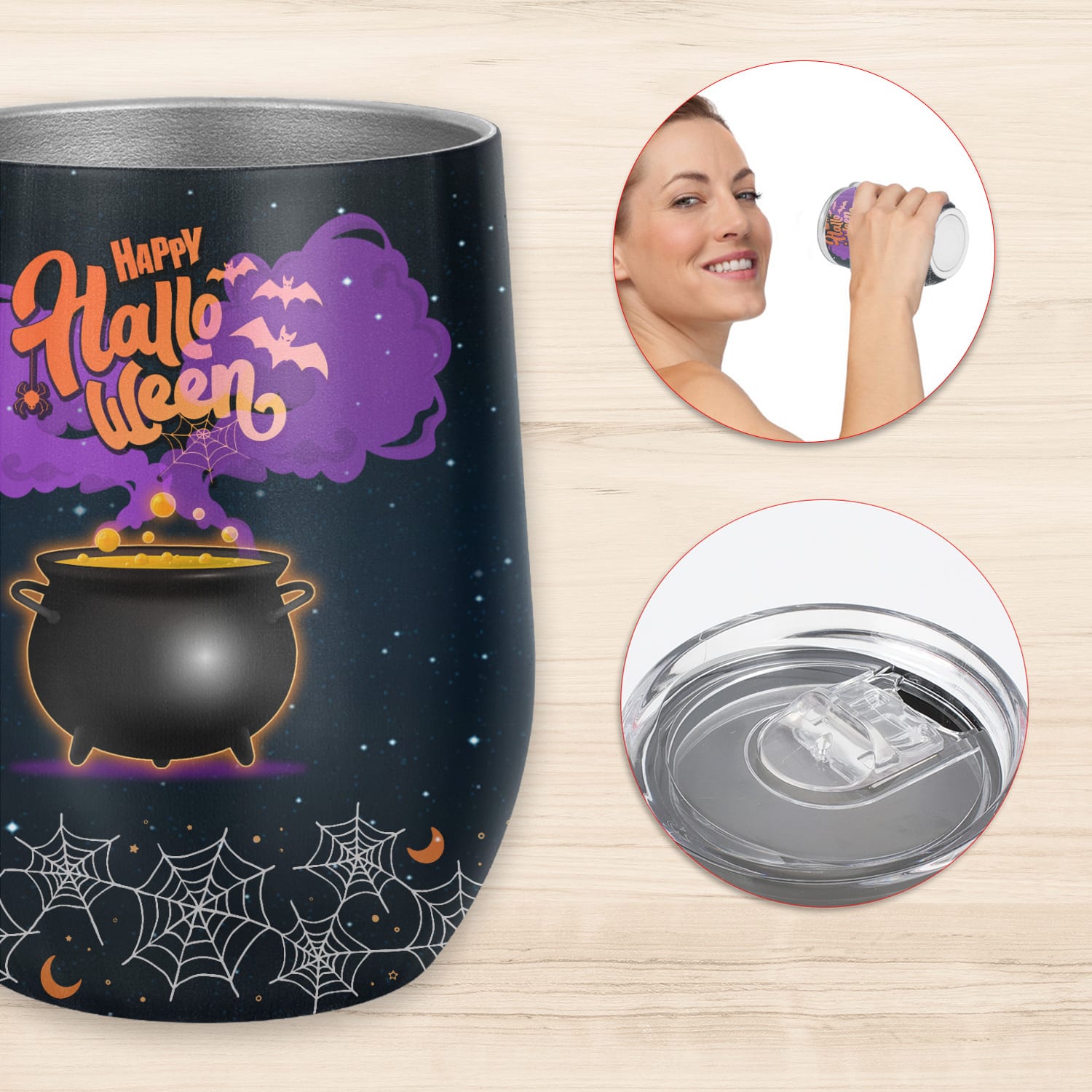 12oz wine tumbler Mockup Keyfeature 2