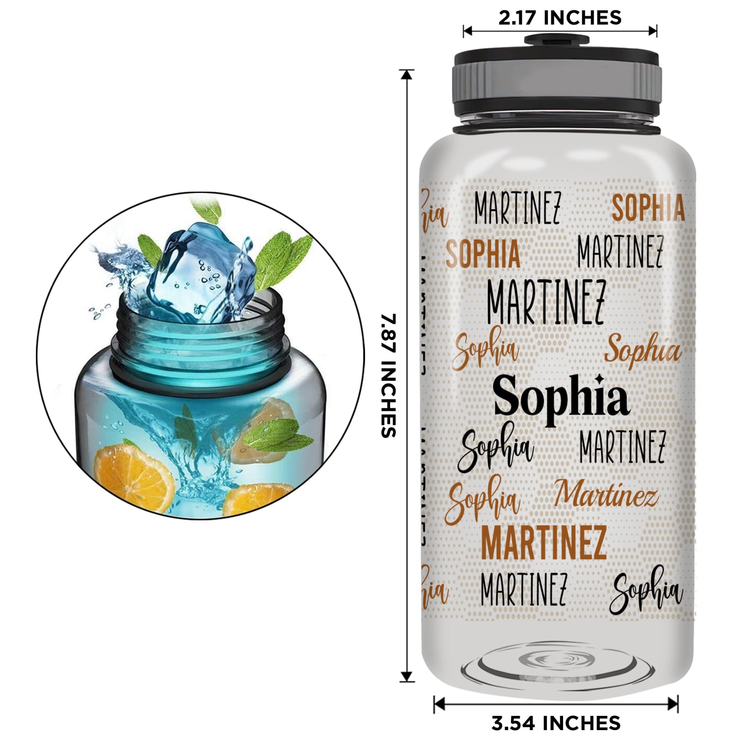 34OZ Tracker Water Bottle Mockup KeyFeature 2