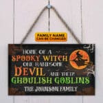 1VT. Home Of A Spooky Witch door sign mk2