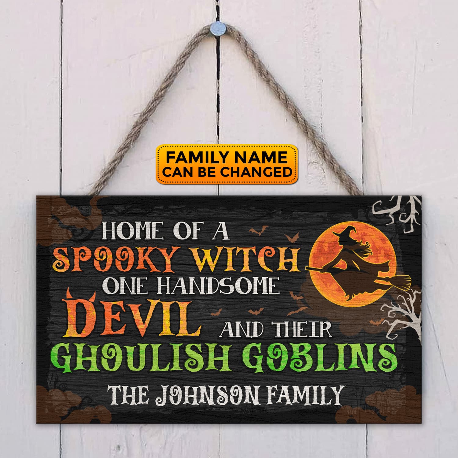 1VT. Home Of A Spooky Witch door sign mk2