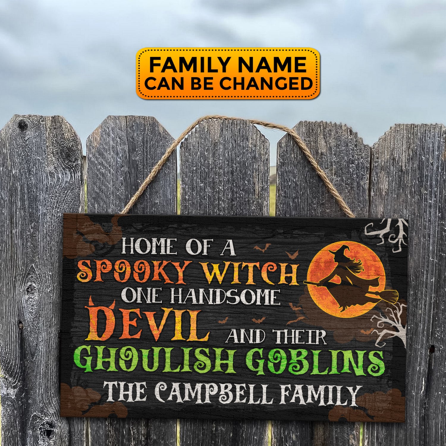 1VT. Home Of A Spooky Witch door sign mk3