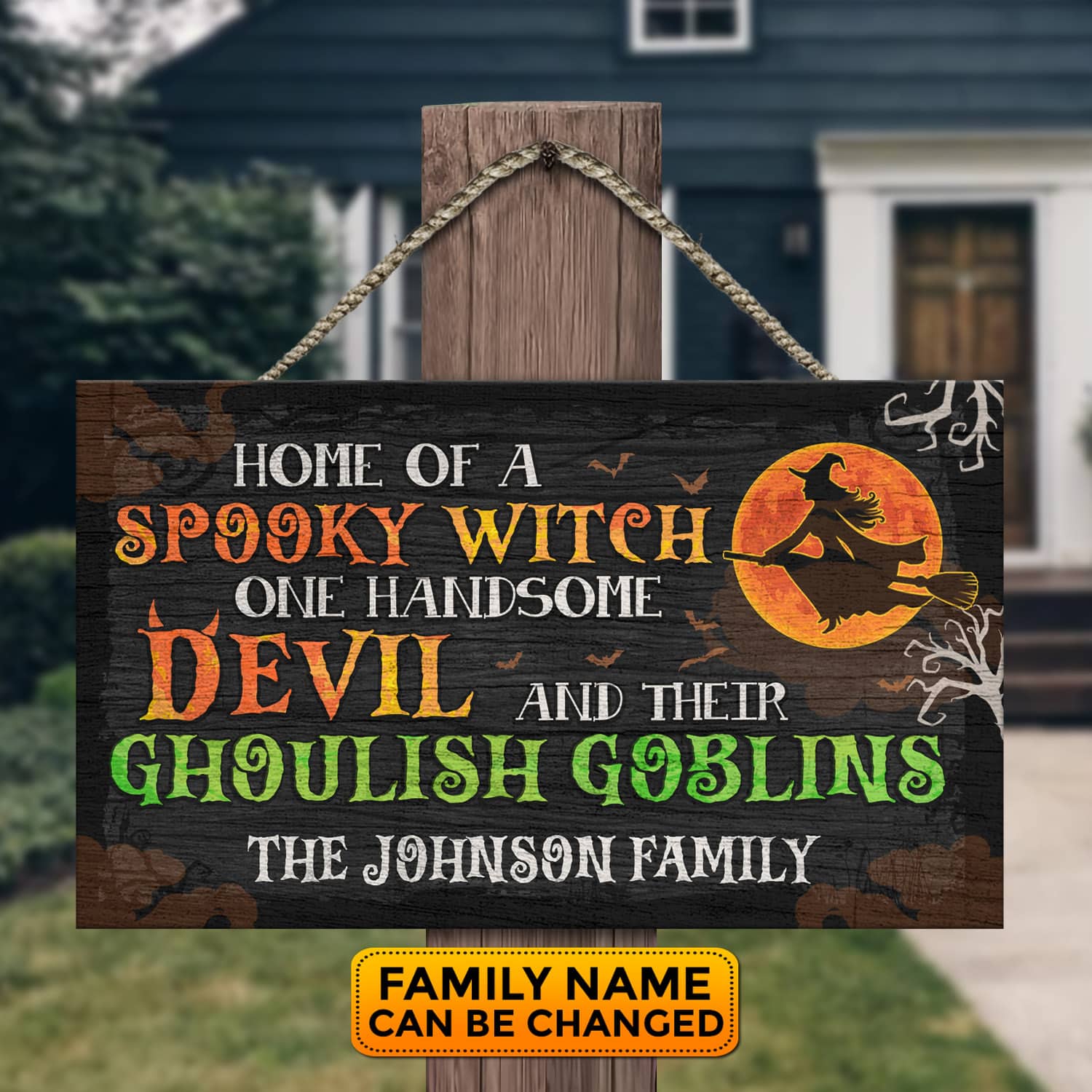 1VT. Home Of A Spooky Witch door sign mk4