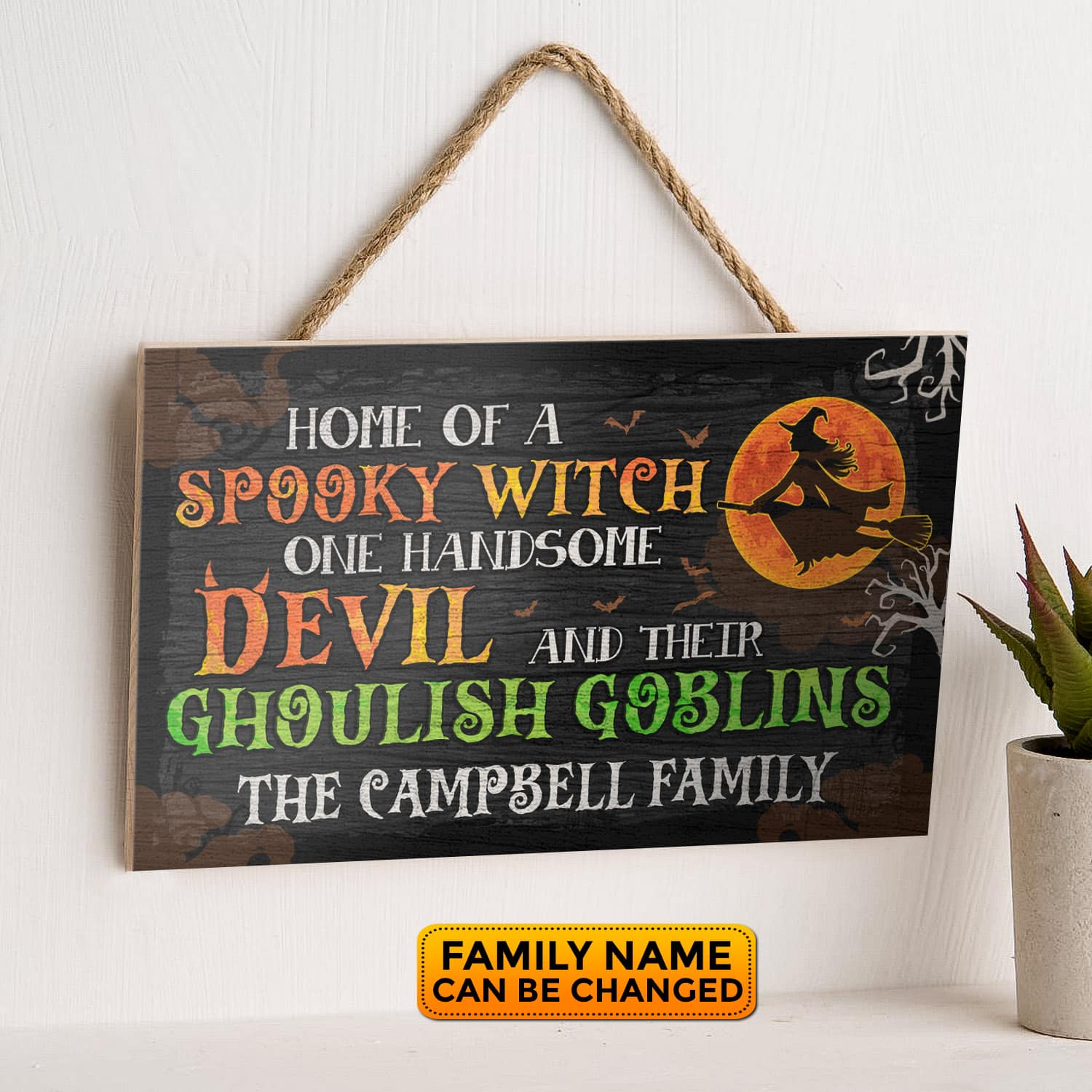 1VT. Home Of A Spooky Witch door sign mk5