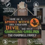1VT. Home Of A Spooky Witch door sign mk6