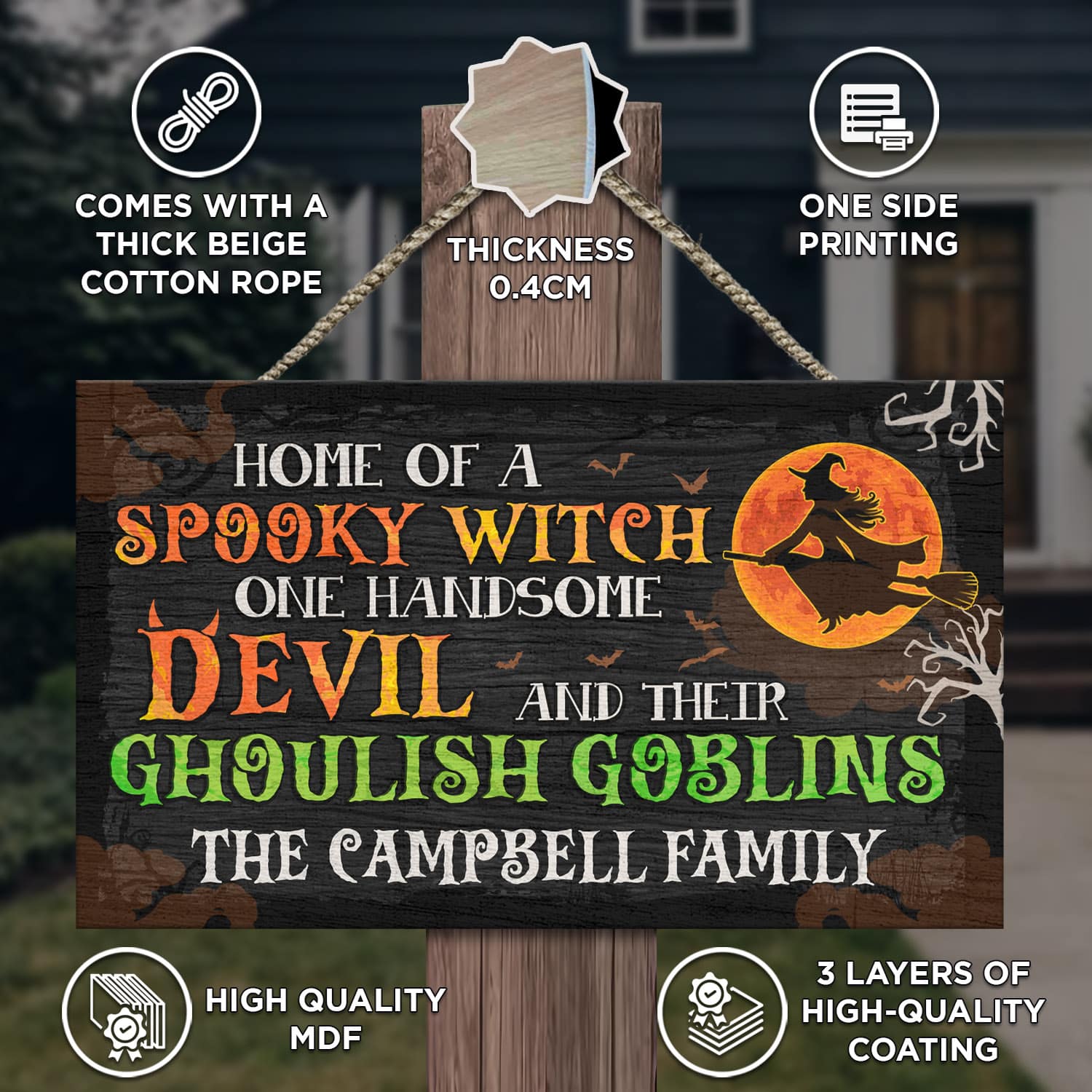 1VT. Home Of A Spooky Witch door sign mk6