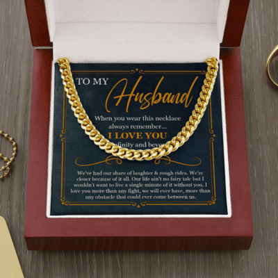 Wife To My Husband Cuban Link Chain - When You Wear This Necklace Always Remember I Love You Necklace Gifts