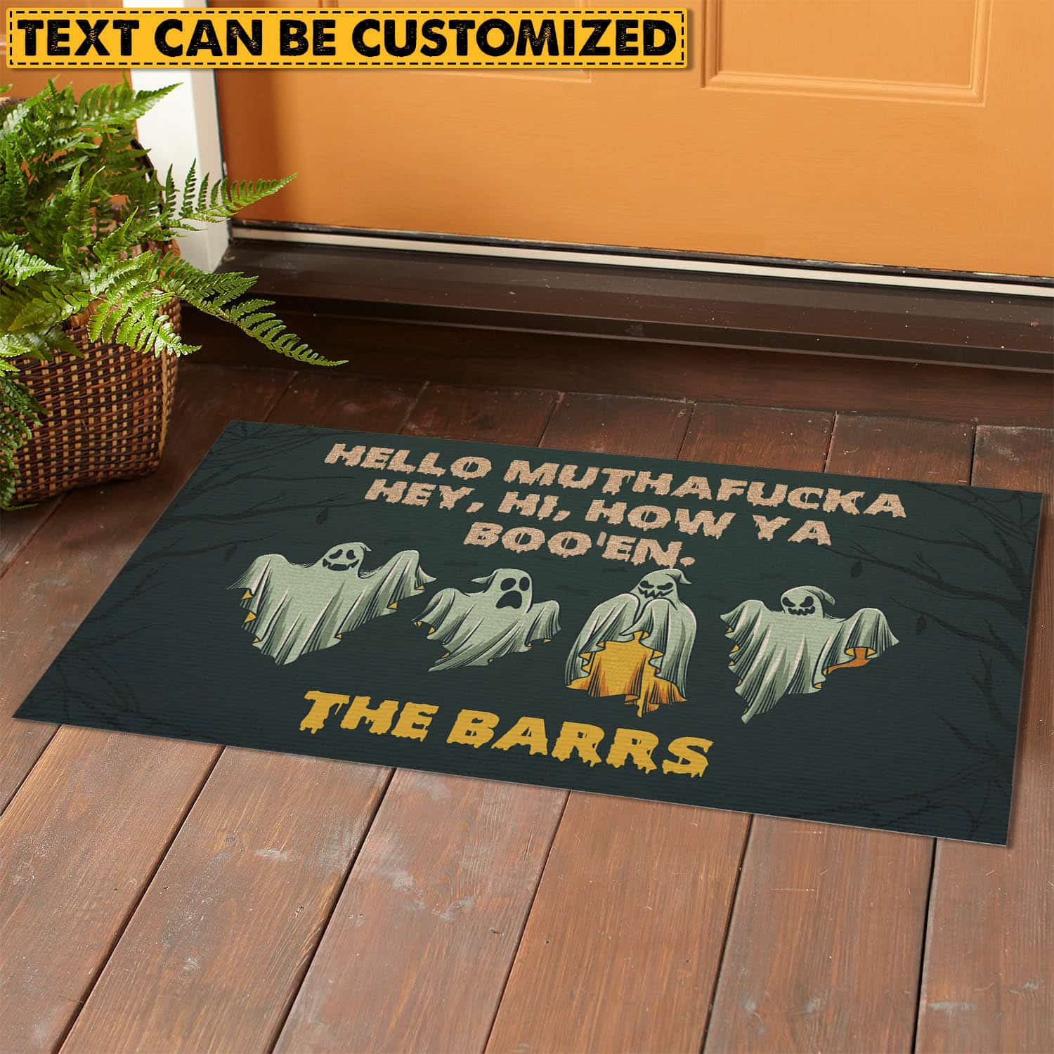 Doormat mockup 1 1VT. Hello Muthafucka