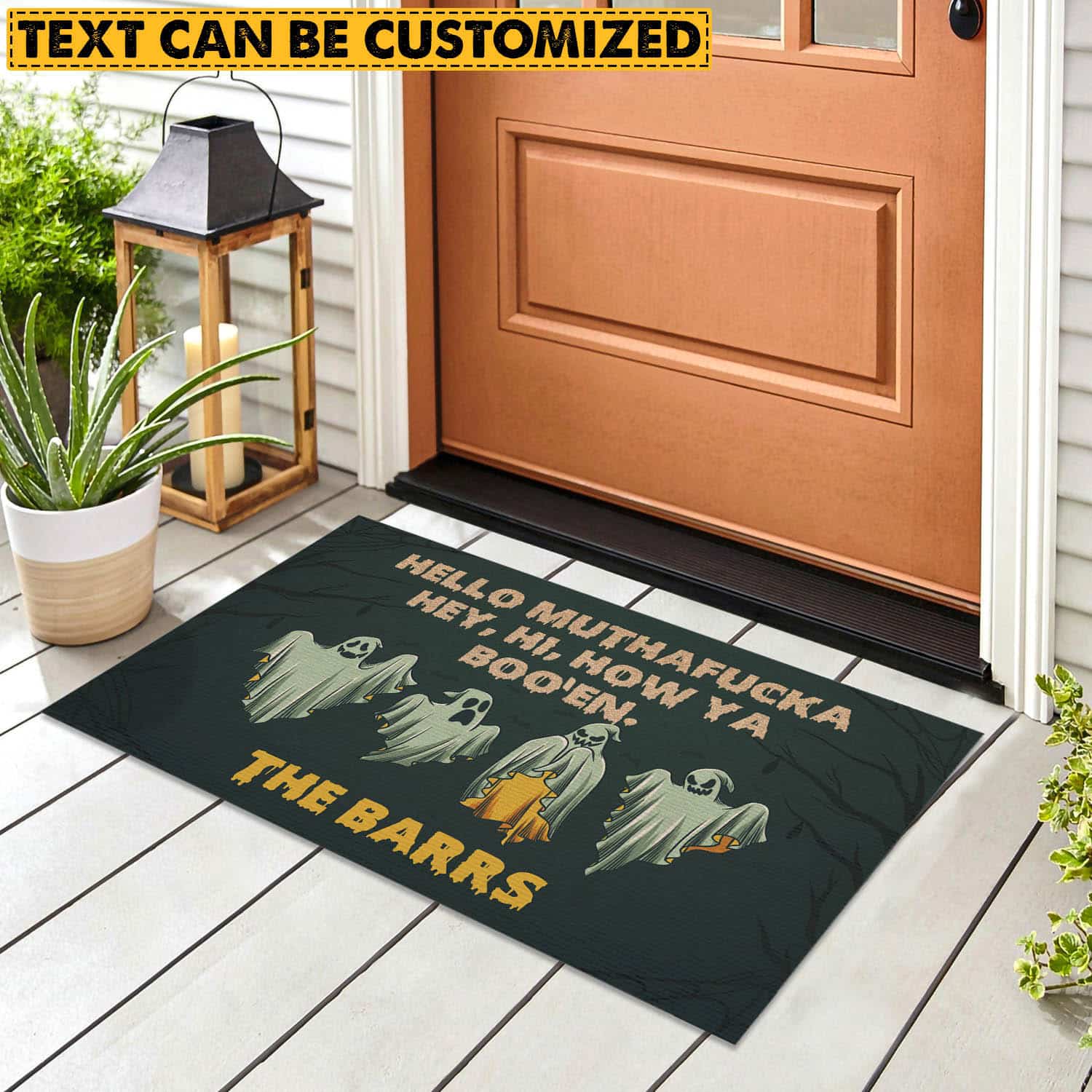 Doormat mockup 4 1VT. Hello Muthafucka
