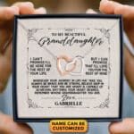 Personalized To My Beautiful Granddaughter Message Card Pendant Necklace - Love Knot Sterling Necklace for Granddaughter