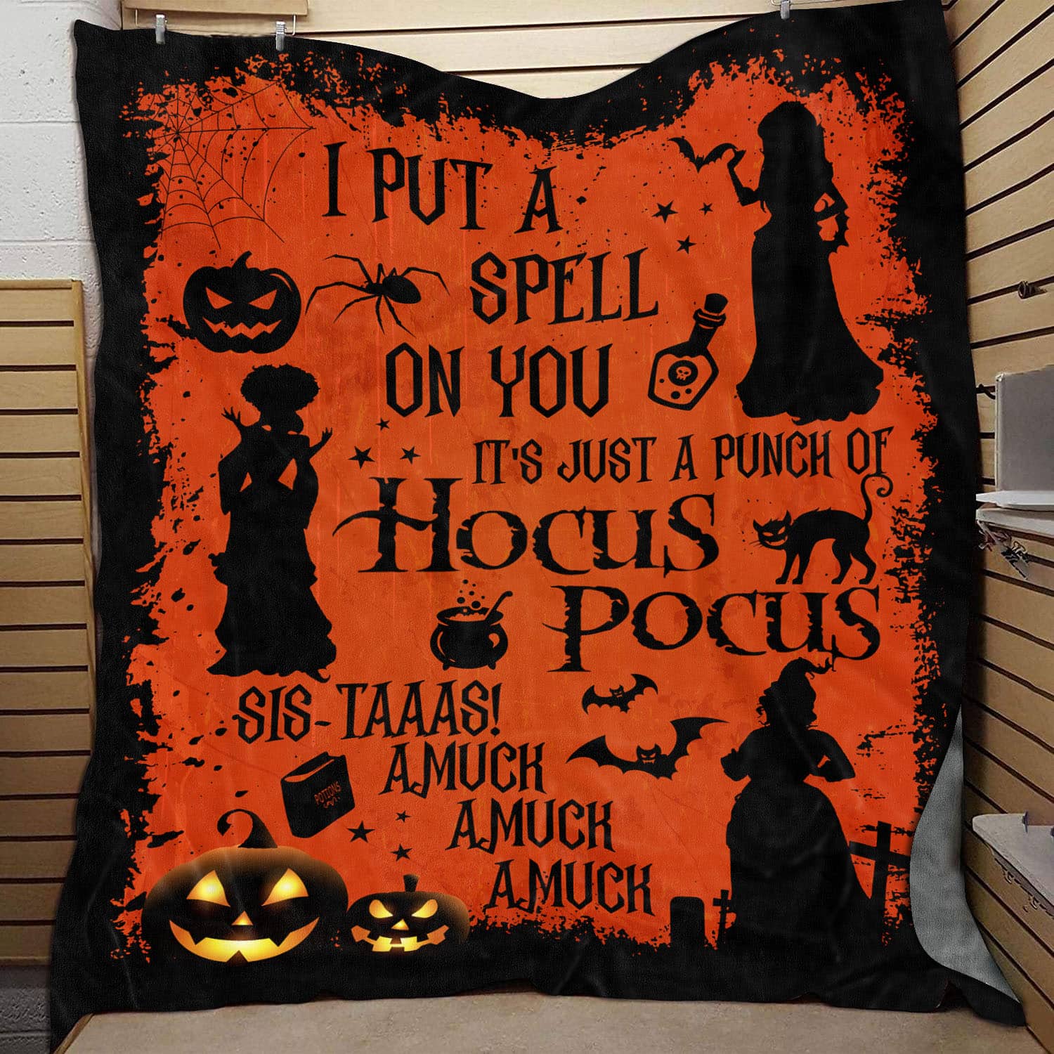 Mockup 2 2VT. Hocus Put A Spell Blanket