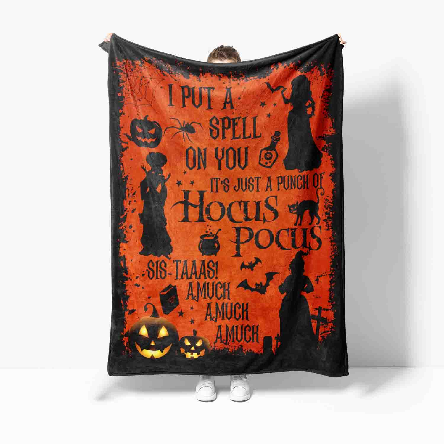 Mockup 3 2VT. Hocus Put A Spell Blanket