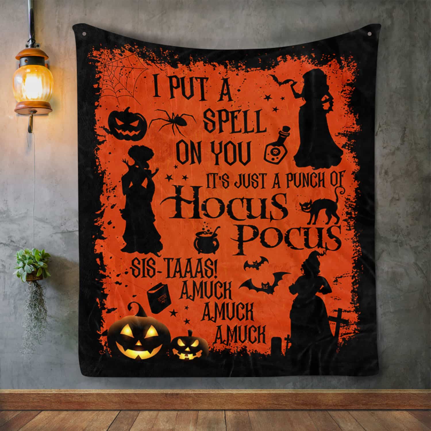 Mockup 5 2VT. Hocus Put A Spell Blanket
