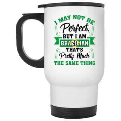 14 oz. White Travel Mug