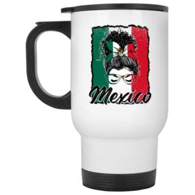 14 oz. White Travel Mug