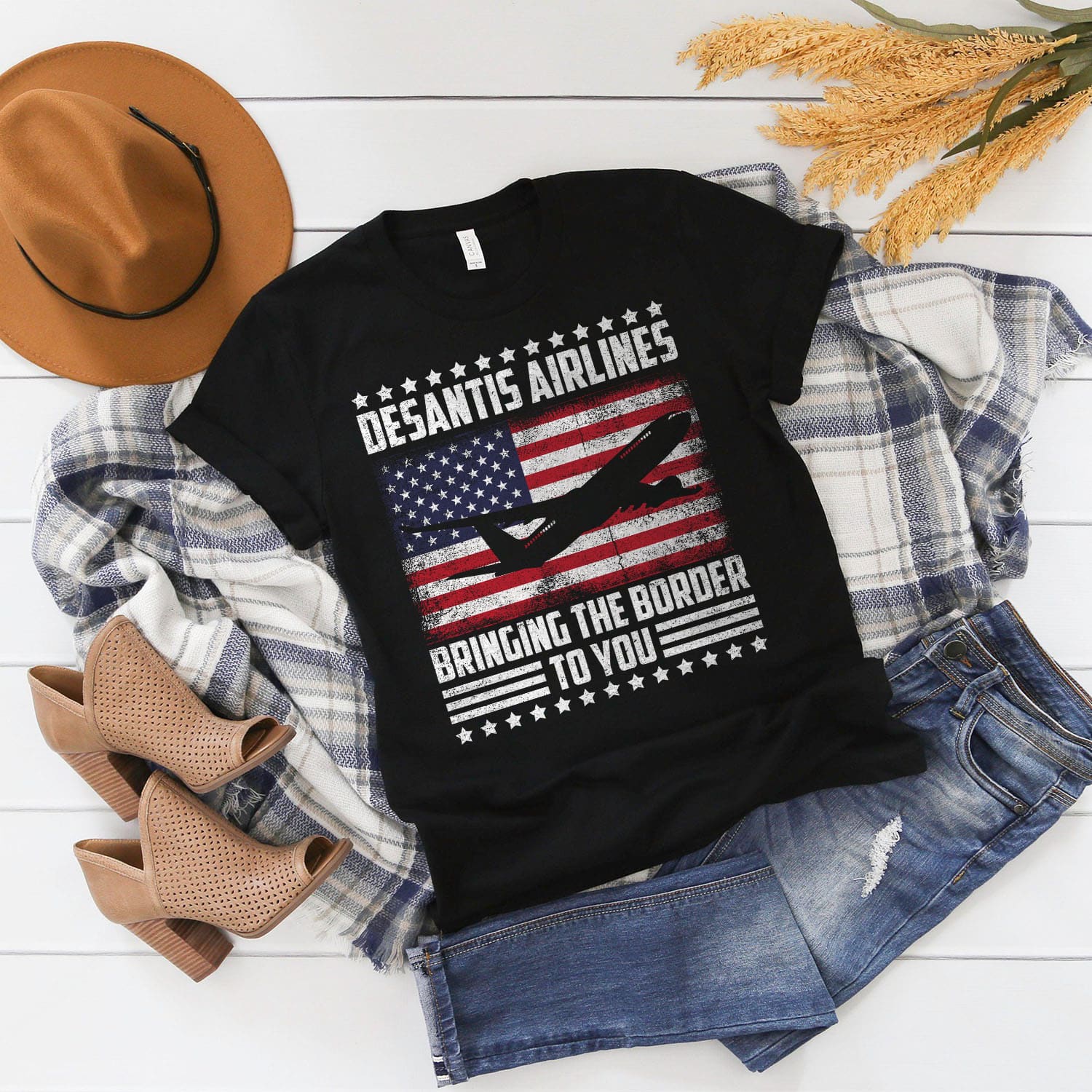 2VT. Desantis Airlines US Flag shirt mk1