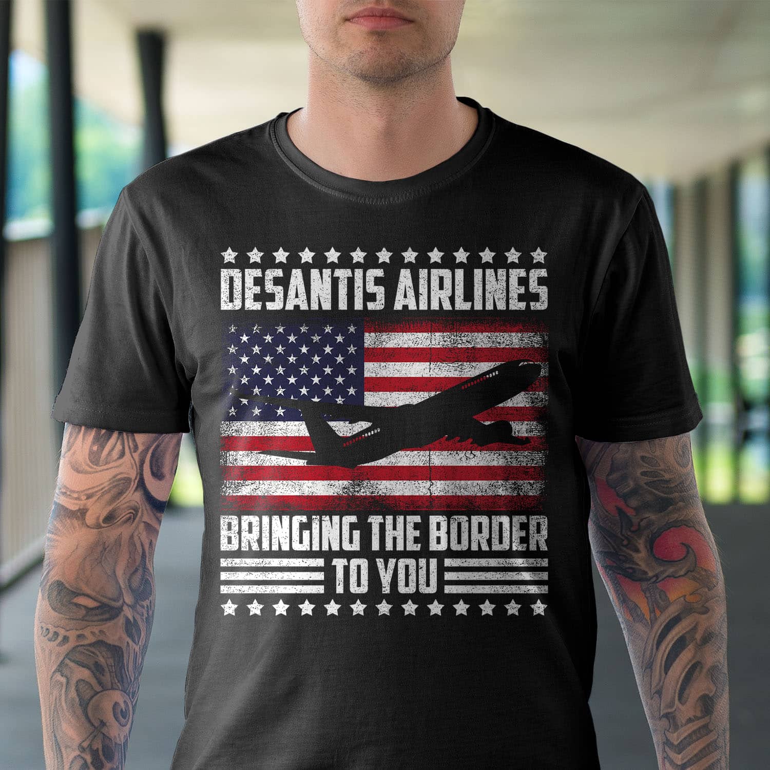 2VT. Desantis Airlines US Flag shirt mk3