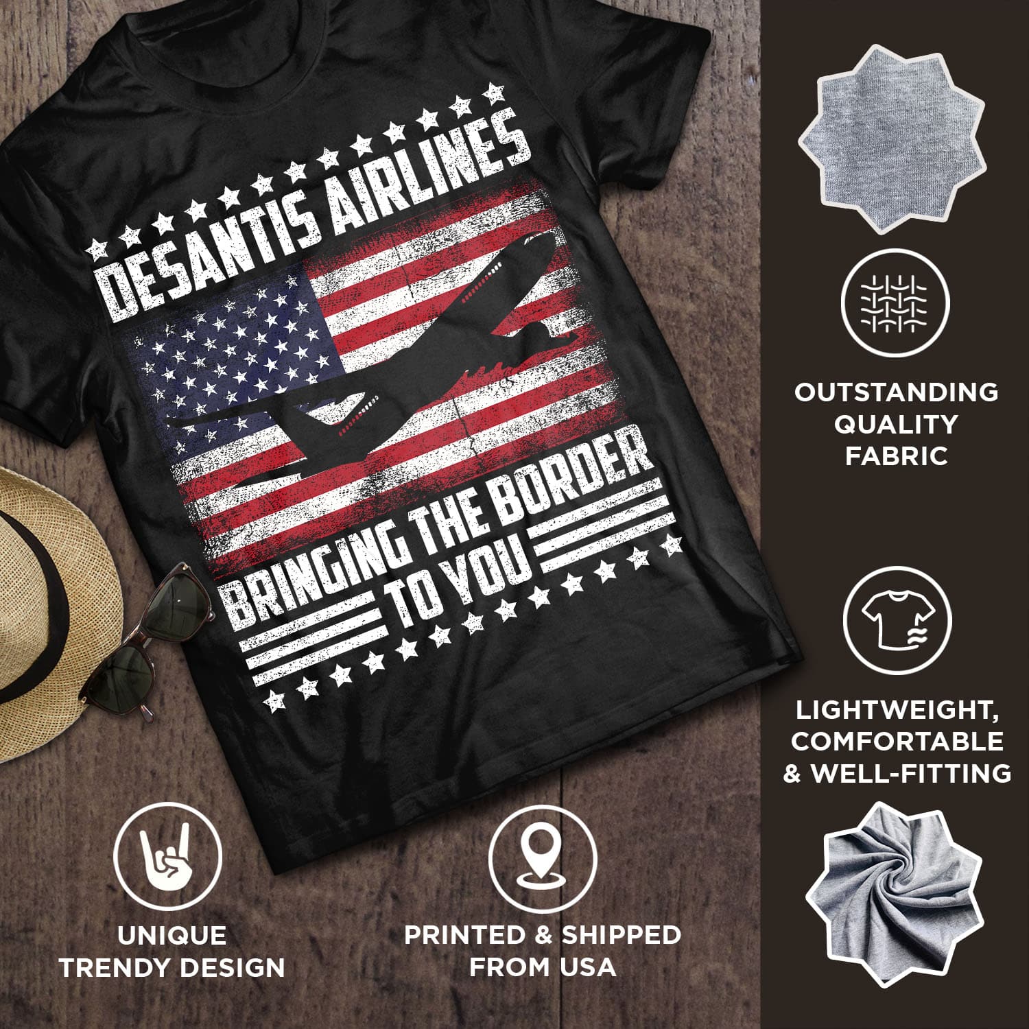 2VT. Desantis Airlines US Flag shirt mk5